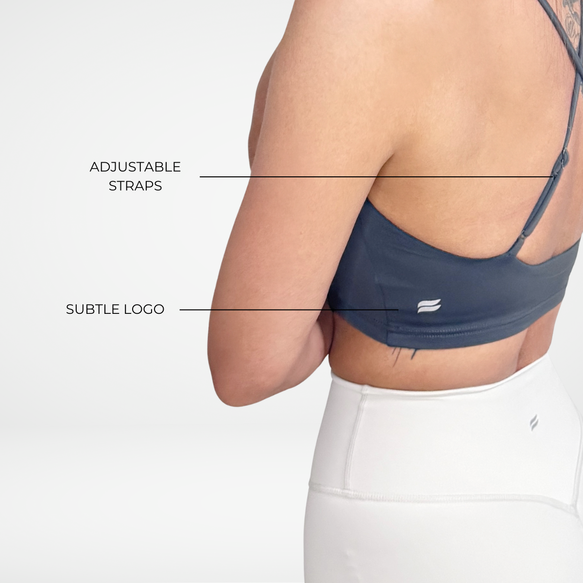 CoreFIT Hera Crop Sports Bra in Smoke