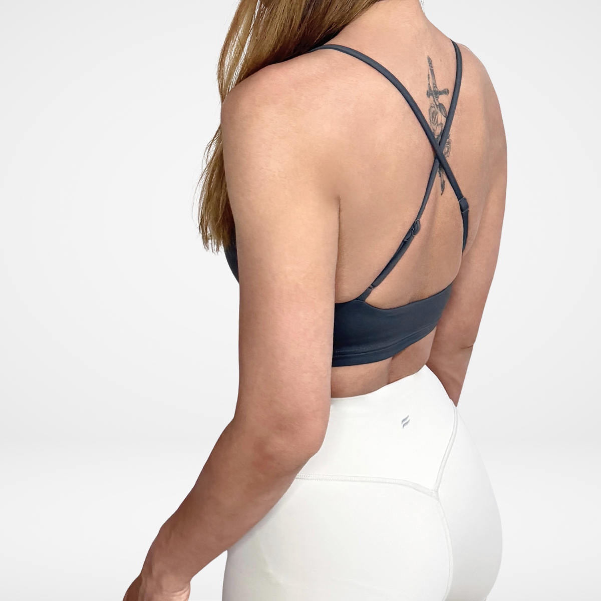 CoreFIT Hera Crop Sports Bra in Smoke