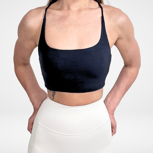 CoreFIT Hera Crop Sports Bra in Black