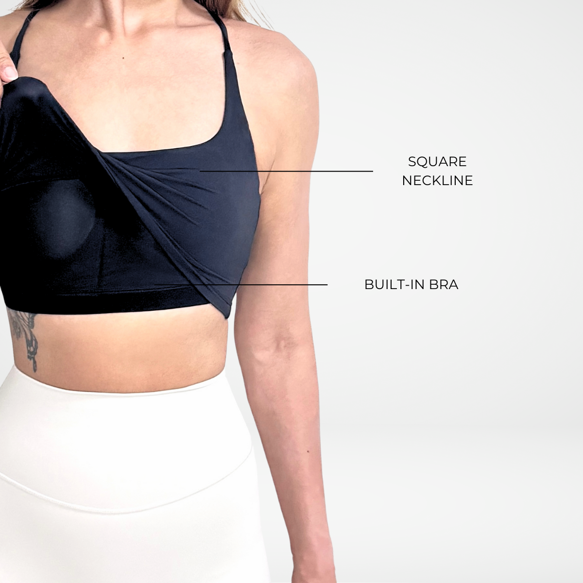 CoreFIT Hera Crop Sports Bra in Black