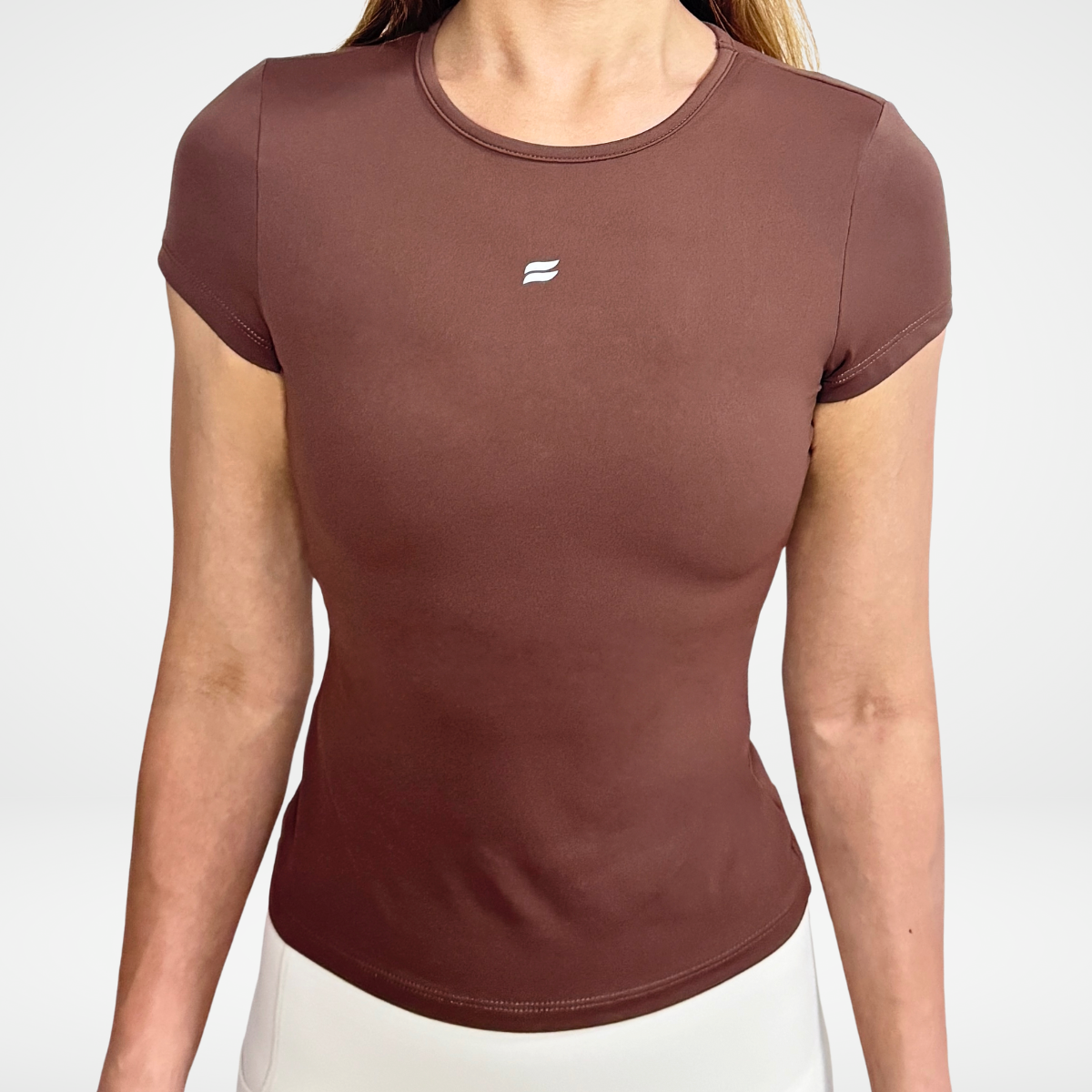 EaseMode Fitted Compression Tee in Cocoa