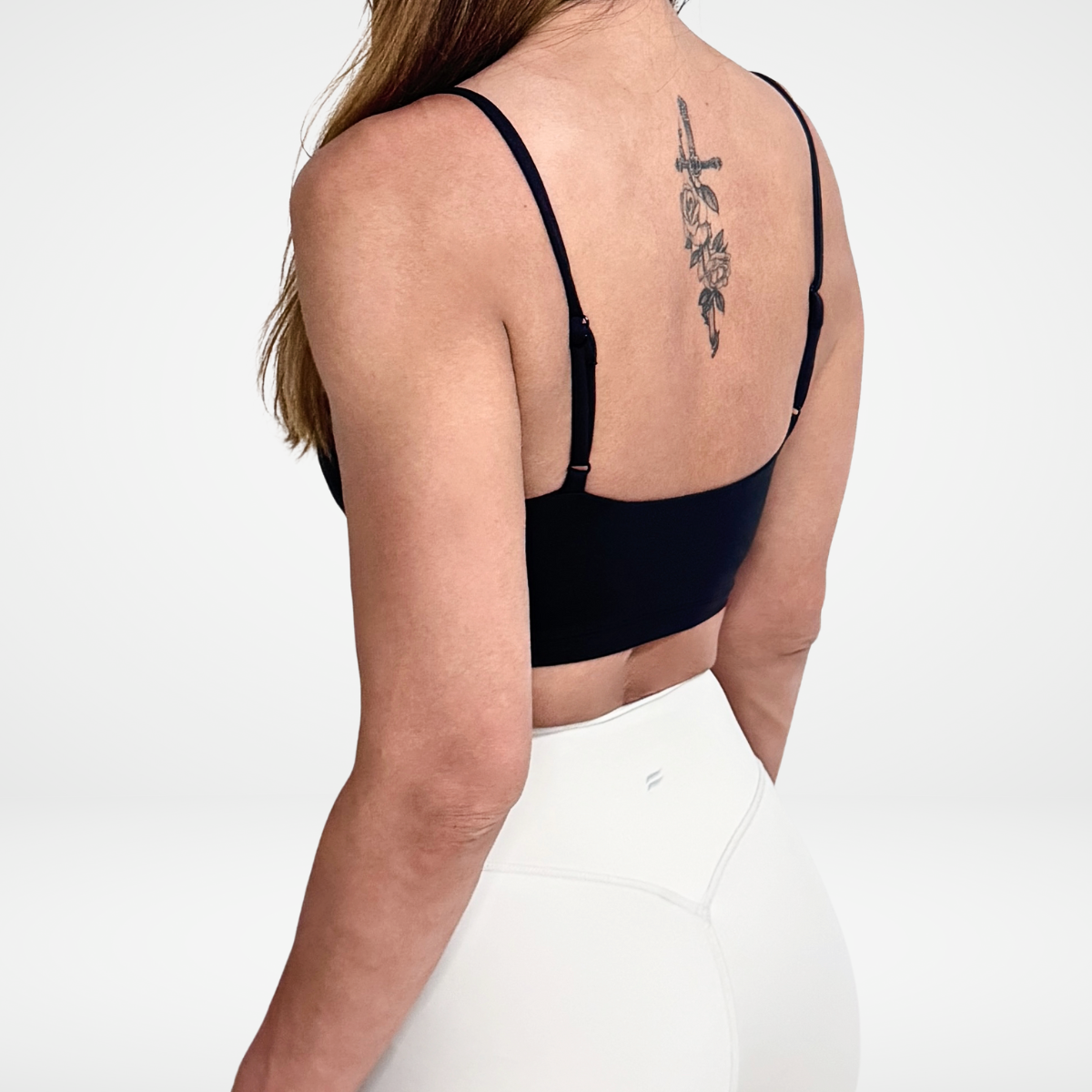 EaseMode Essence Crop Sports Bra in Black