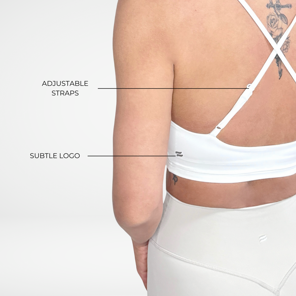 CoreFIT Hera Crop Sports Bra in White