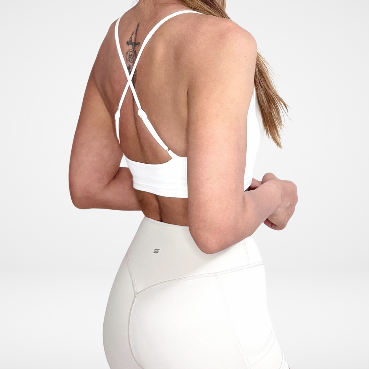 CoreFIT Hera Crop Sports Bra in White