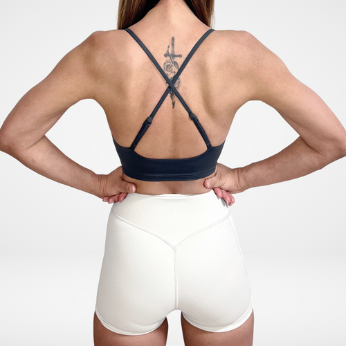CoreFIT Hera Crop Sports Bra in Smoke