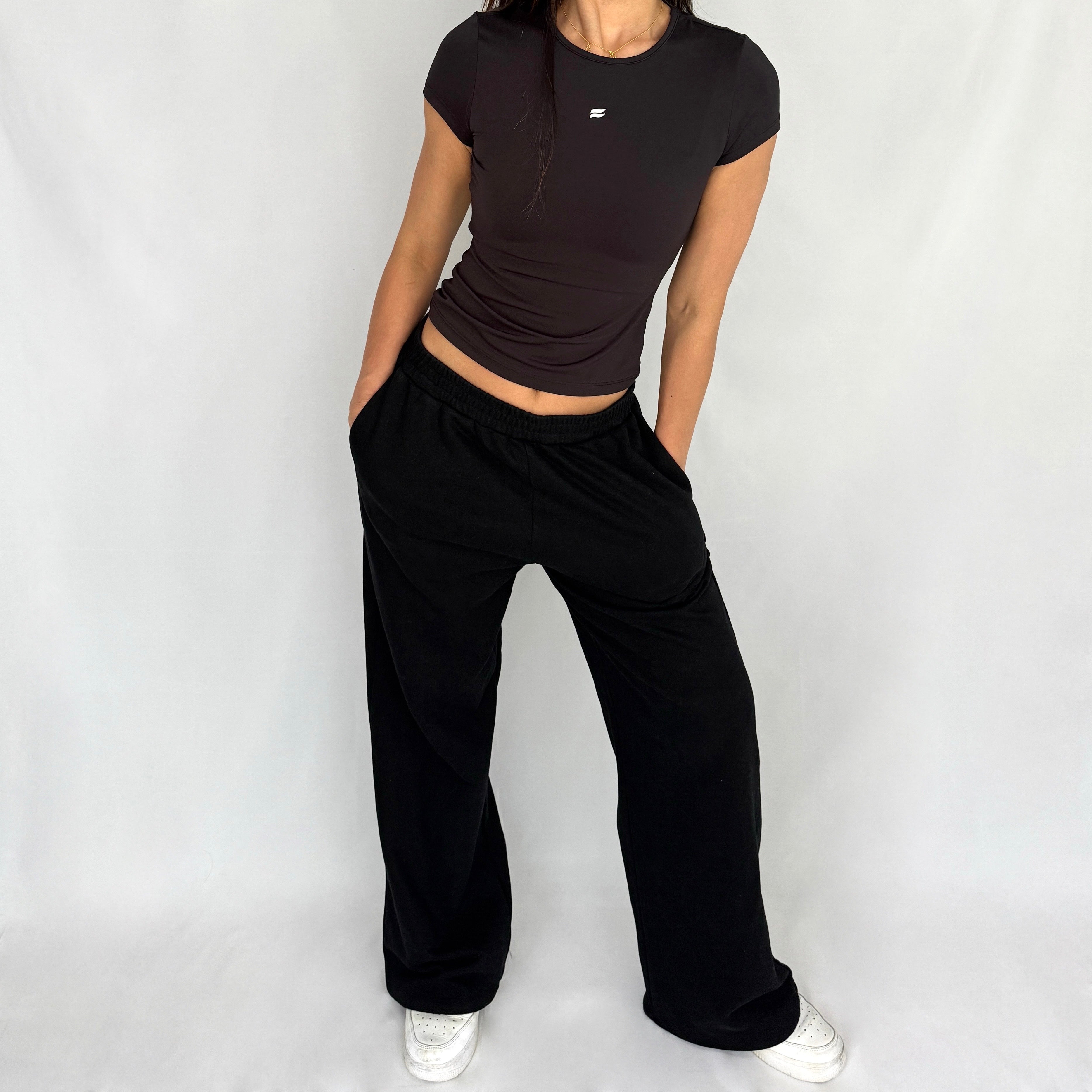 EaseMode Fitted Compression Tee in Black