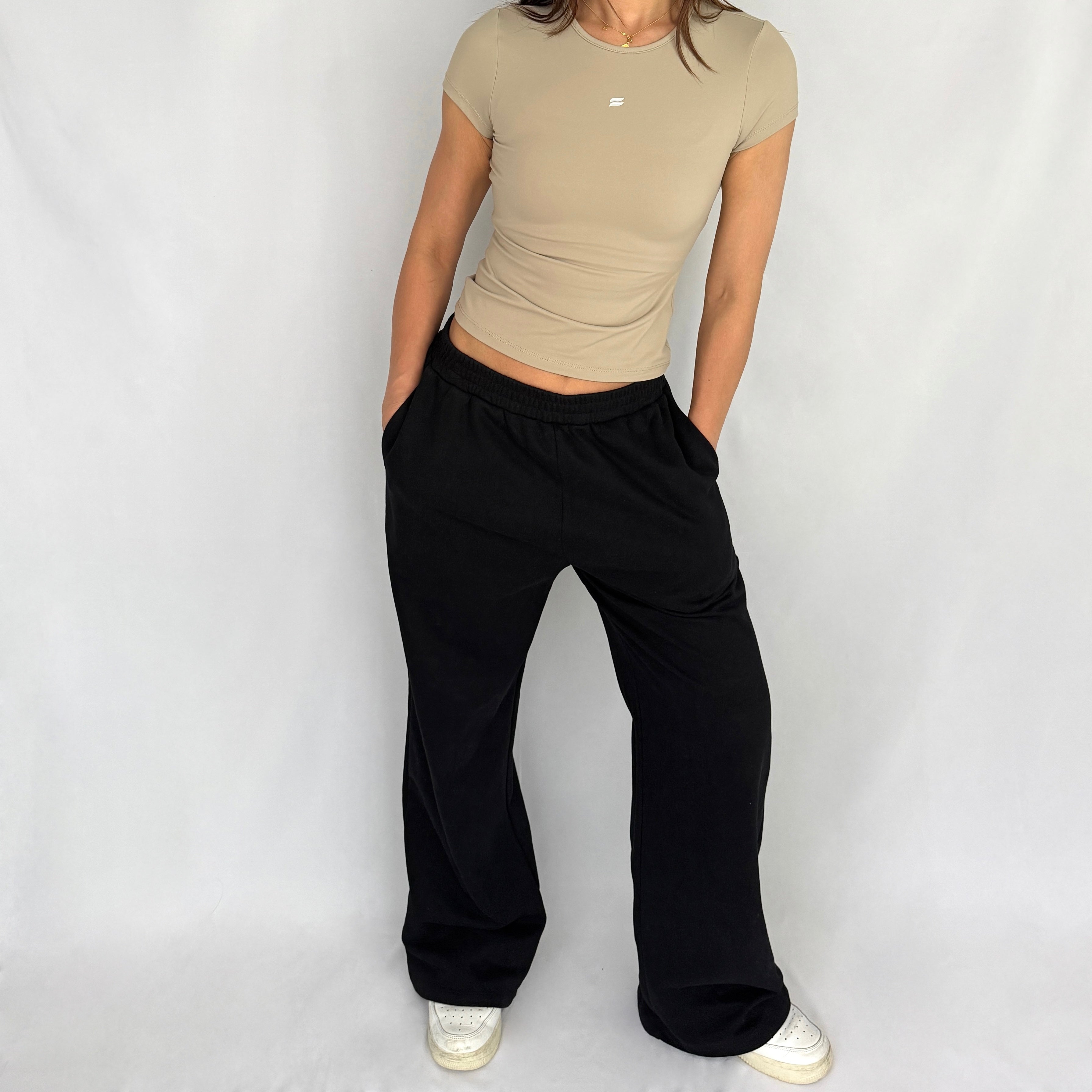 [CLEARANCE] EaseMode Fitted Compression Tee in Almond