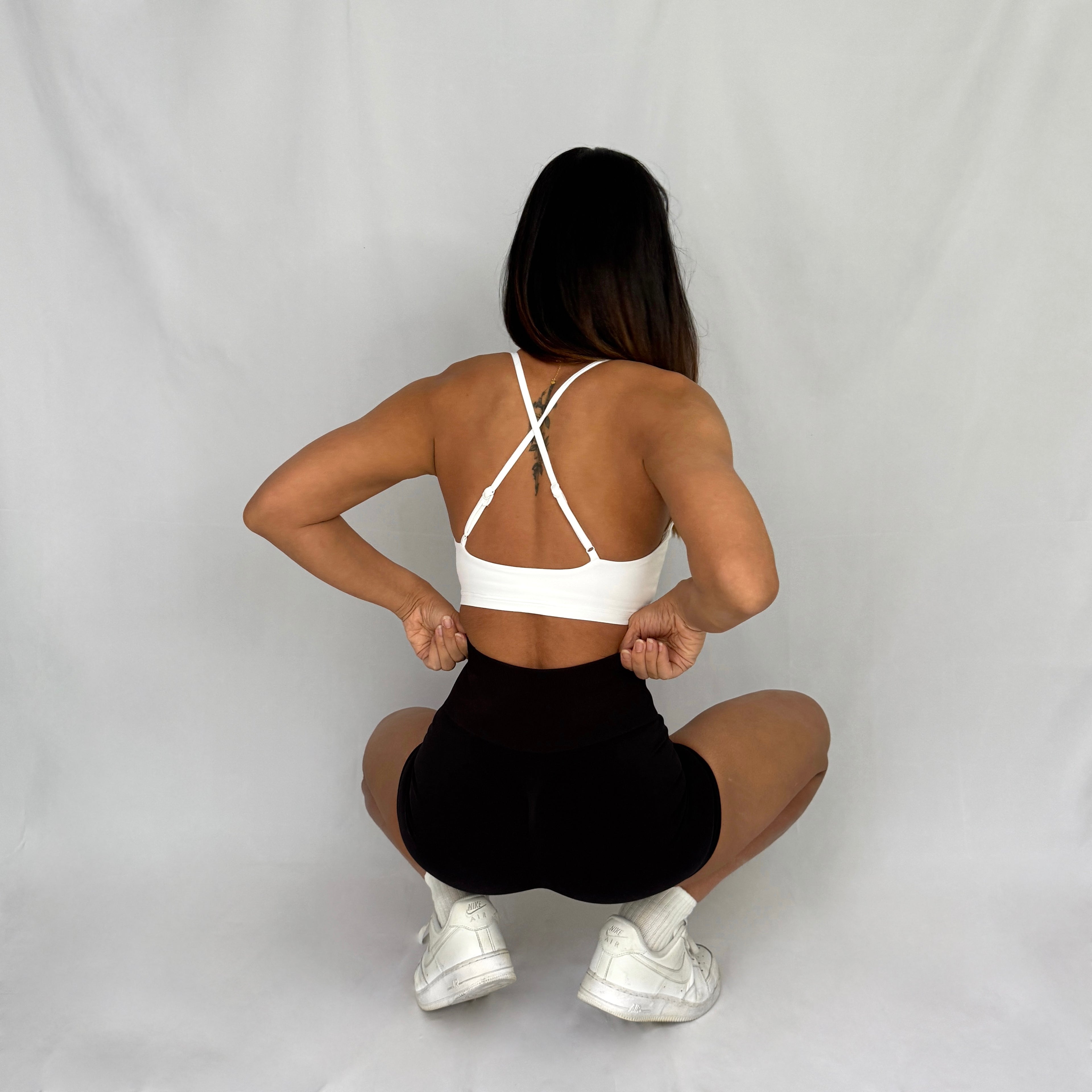 CoreFIT Hera Crop Sports Bra in White