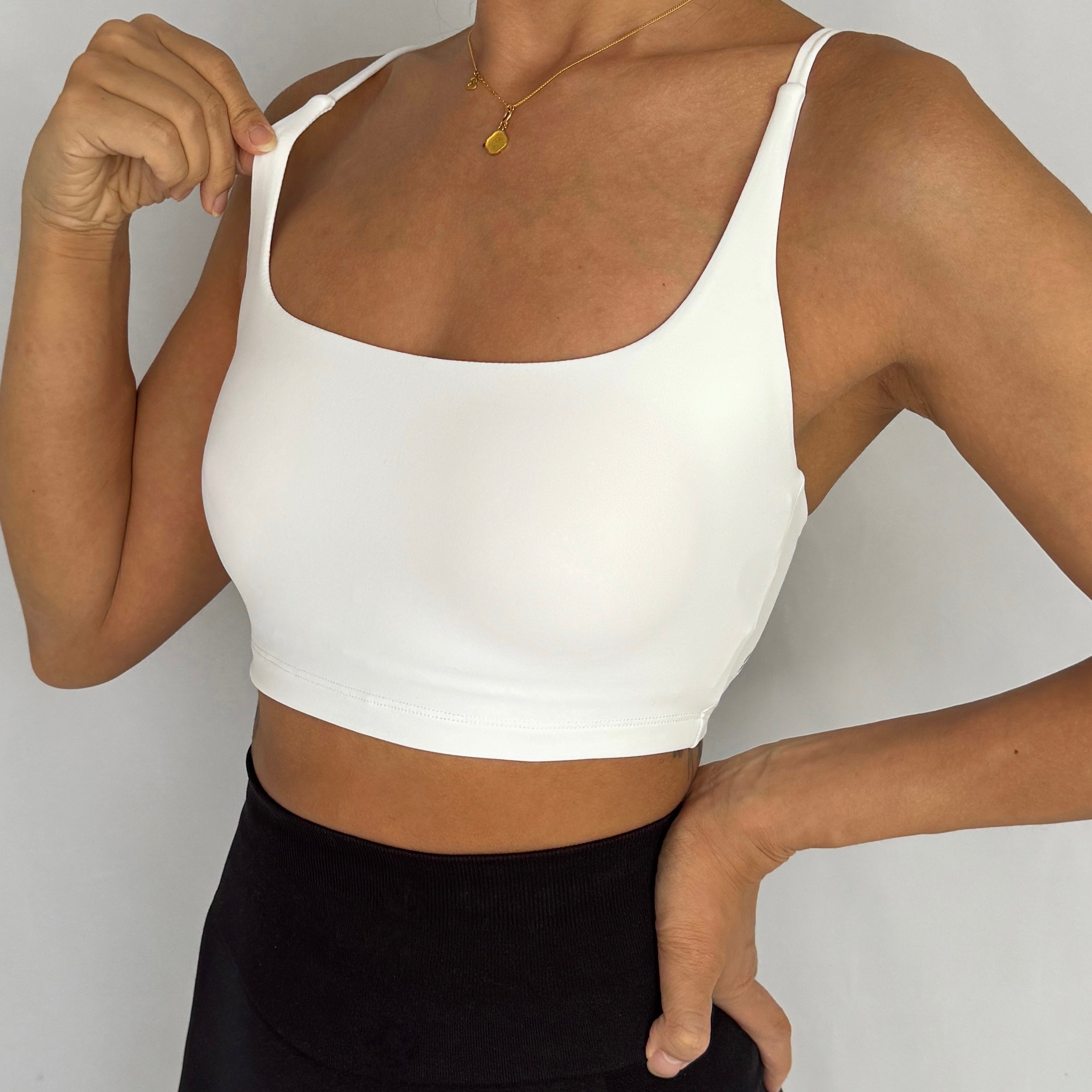 CoreFIT Hera Crop Sports Bra in White
