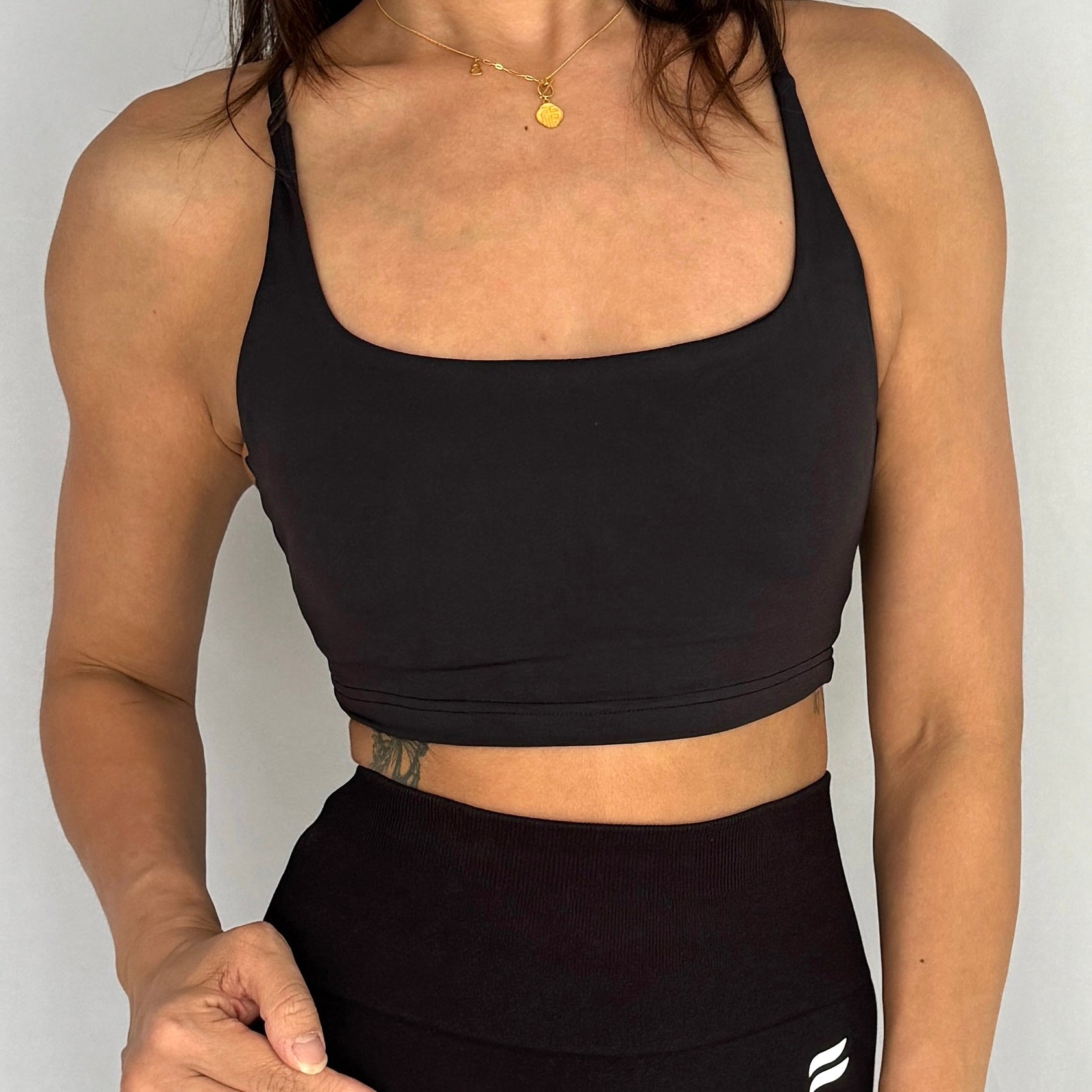 CoreFIT Hera Crop Sports Bra in Black