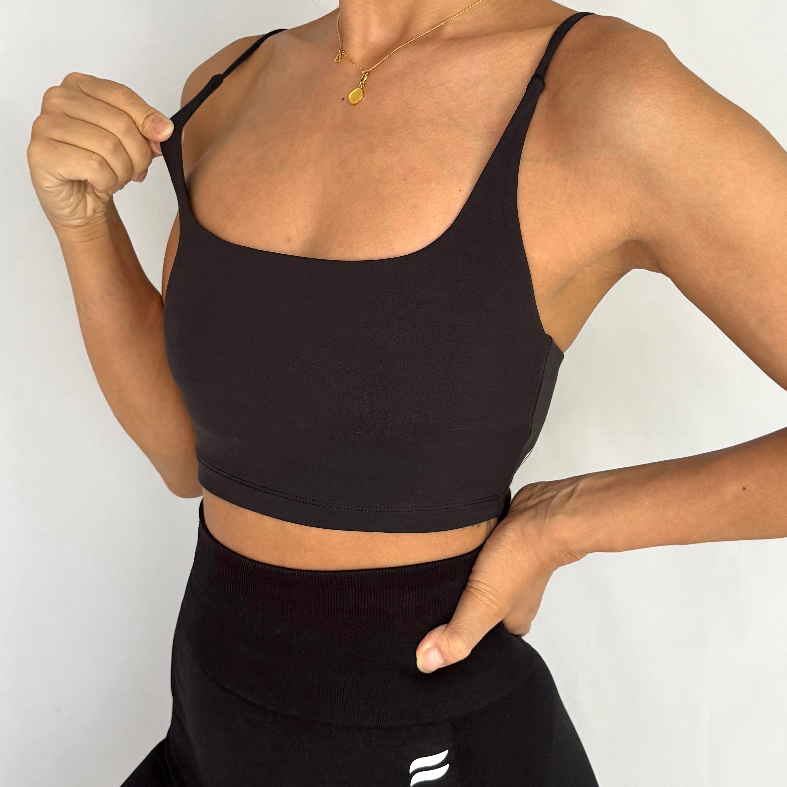 CoreFIT Hera Crop Sports Bra in Black