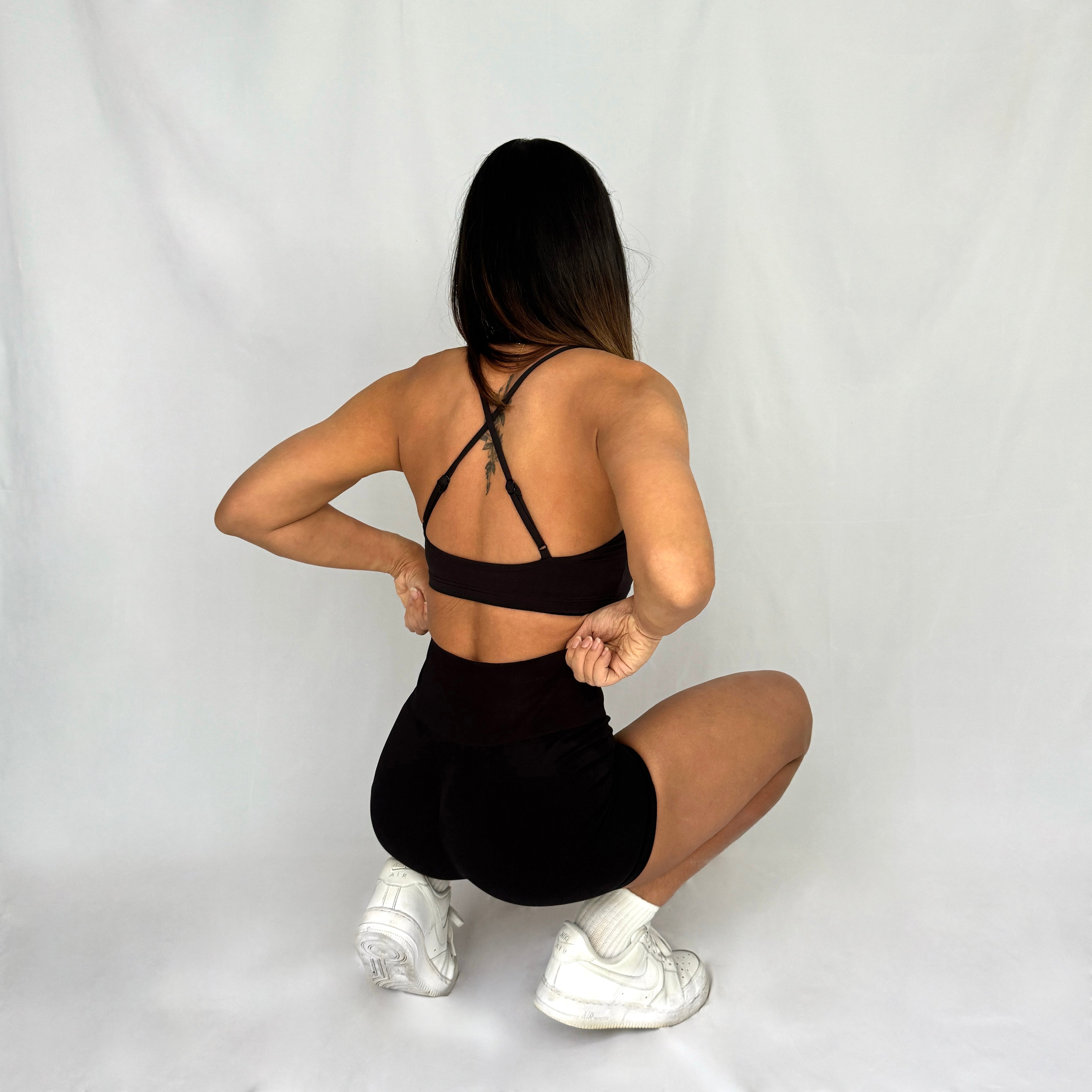 CoreFIT Hera Crop Sports Bra in Black