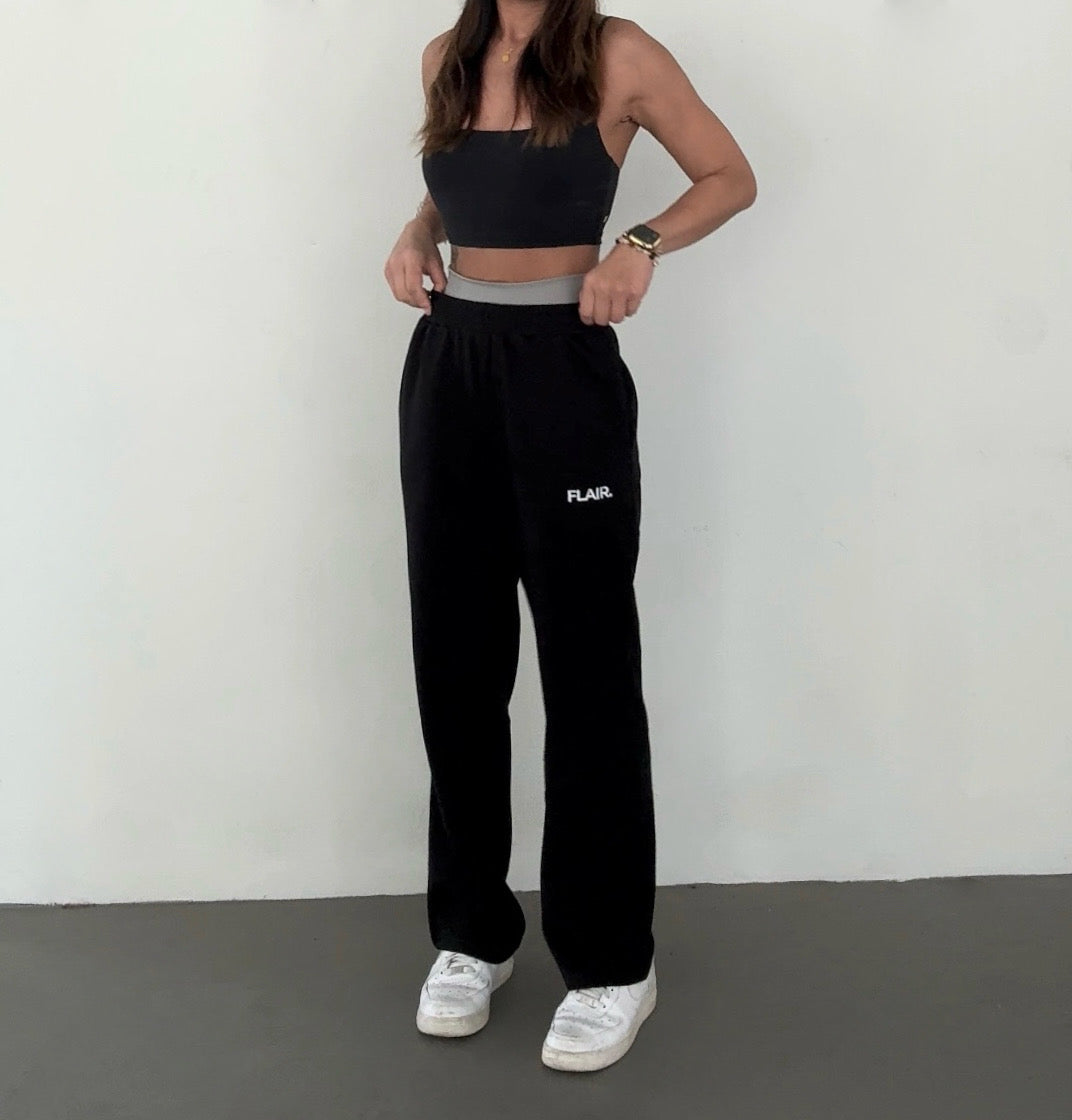 Flair Straight Leg Joggers in Steel